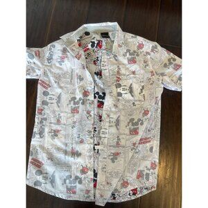 Disney Parks MENS  Button Down Shirts Size Small Mickey , Pooh, Oswald, Stitch,